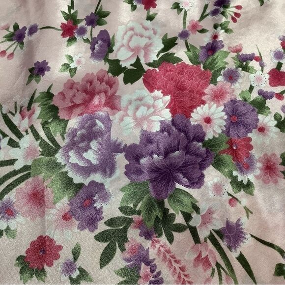 Pink Floral Satin Cottagecore Fairycore Nymphet Fairy Slip Dress Size Large - Picture 6 of 14